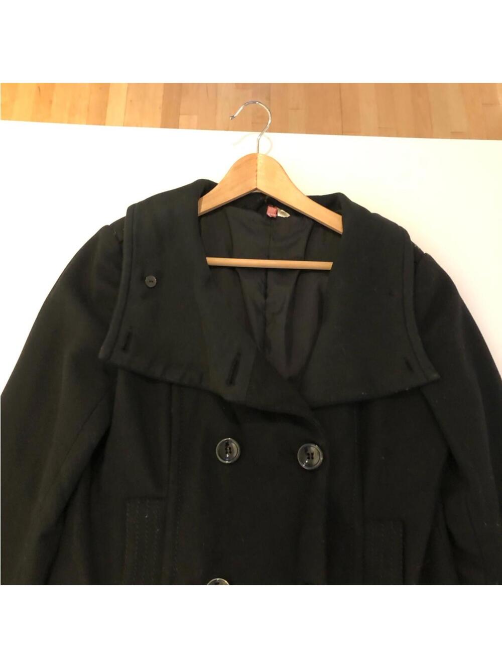 Black wool coat - H&M